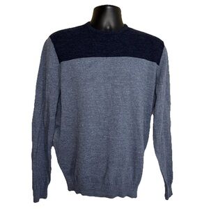 Johnnie-O Weston Men's Medium Twilight color block cotton crewneck sweater